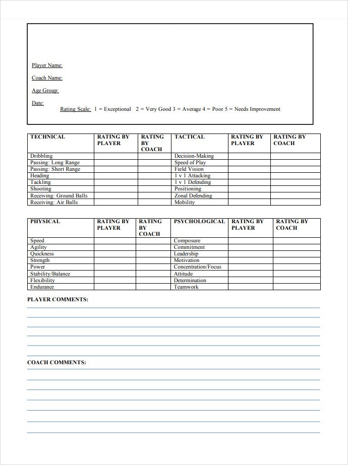 Soccer Player Profile Template Soccer Player Profile Template