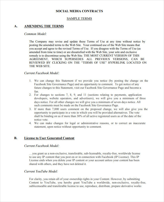 Social Media Freelance Contract Template Social Media Freelance Contract Template