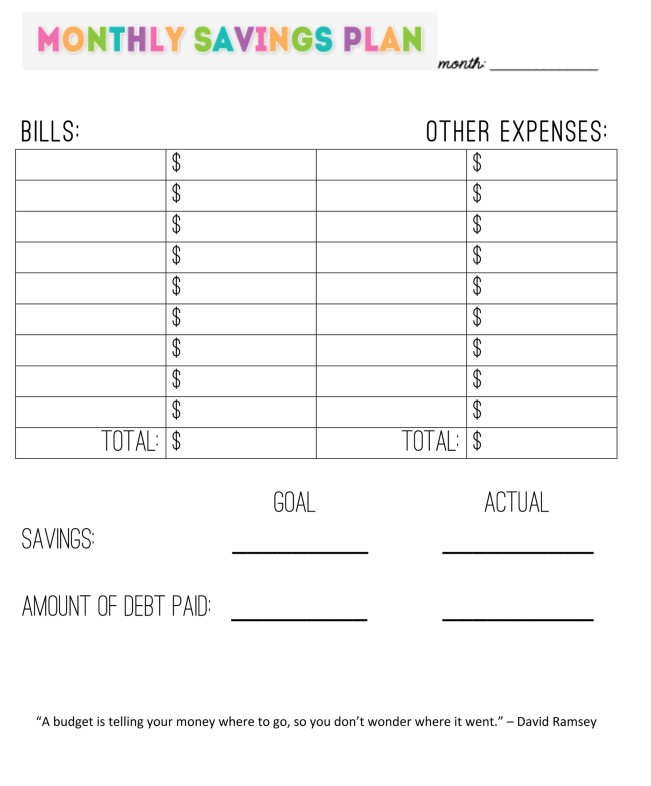 Spending And Savings Worksheet Template Spending And Savings Worksheet Template