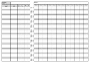Spray Record Sheet Template Example