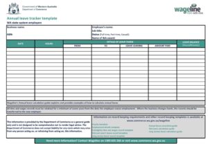 Staff Leave Register Template