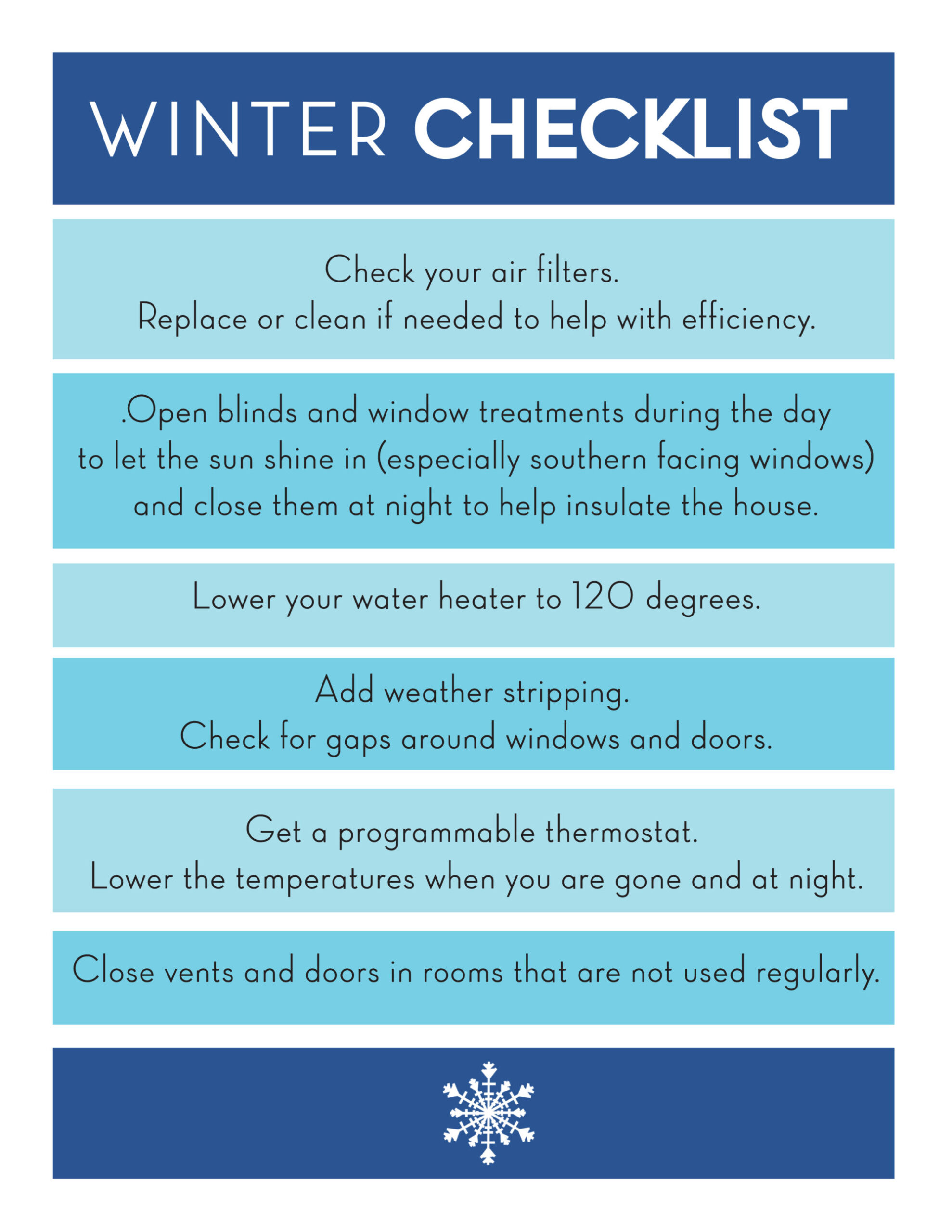 Start Of The Winter Family Checklist Template Example Start Of The Winter Family Checklist Template Example
