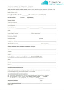 Storage Shed Rental Agreement Template