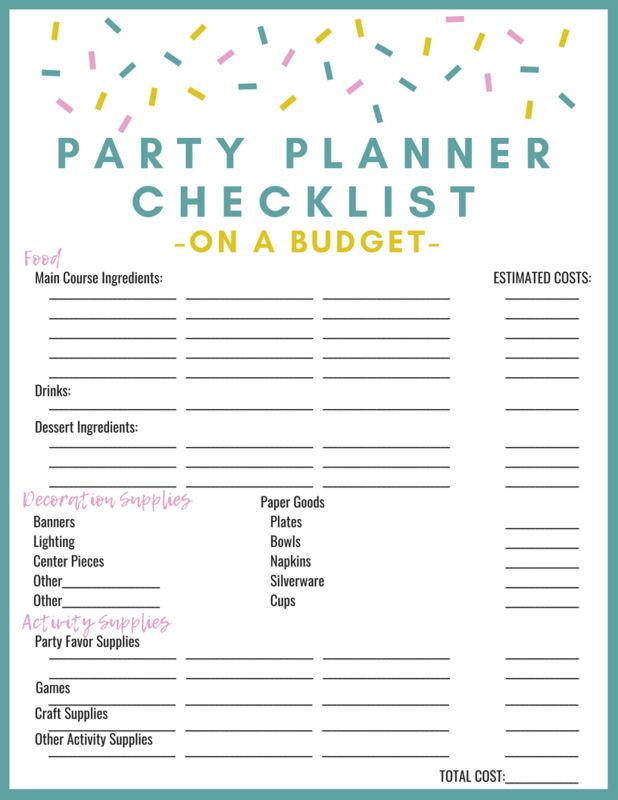 Summer Party Budget Worksheet Template Example Summer Party Budget Worksheet Template Example