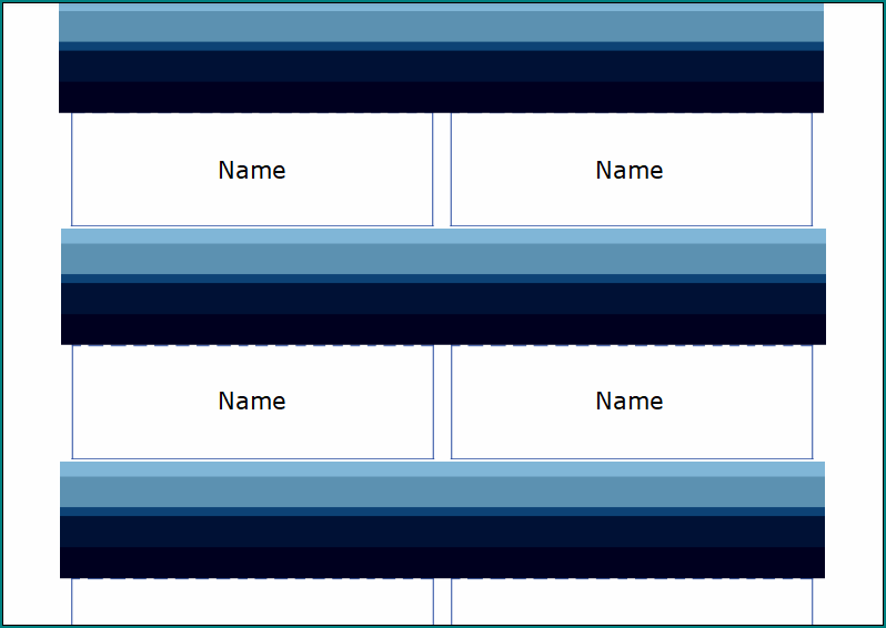 Table Name Cards Template