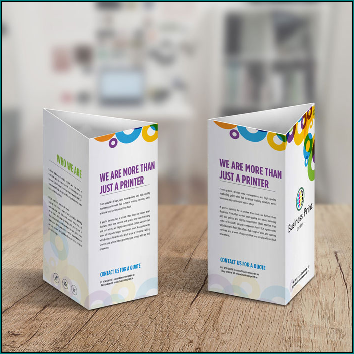 Table Tent Cards Sample