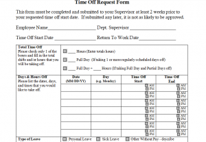 Time Off Request Form
