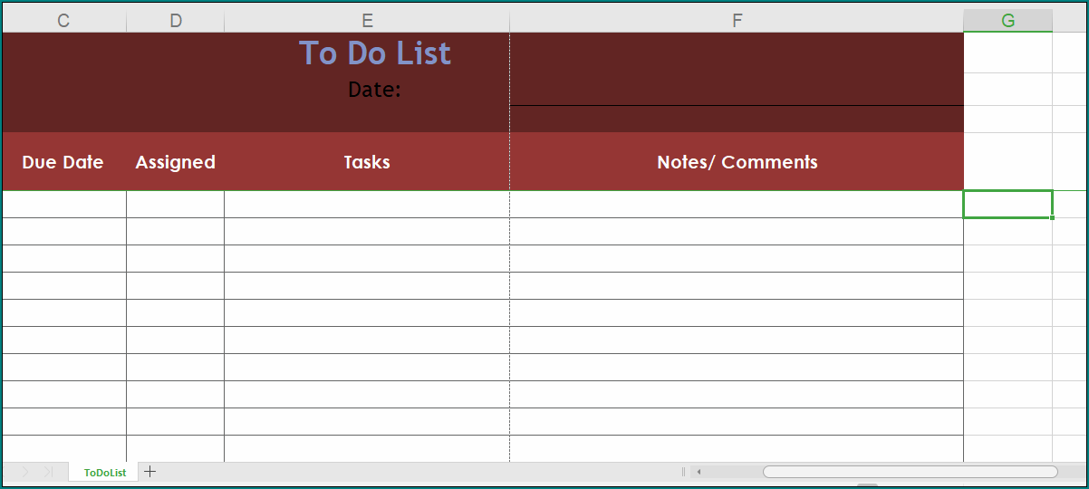 To Do Checklist Template