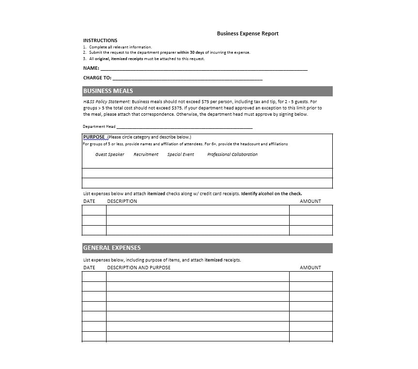 Travel Expense Report Template Travel Expense Report Template