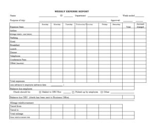 Travel Expense Report Template
