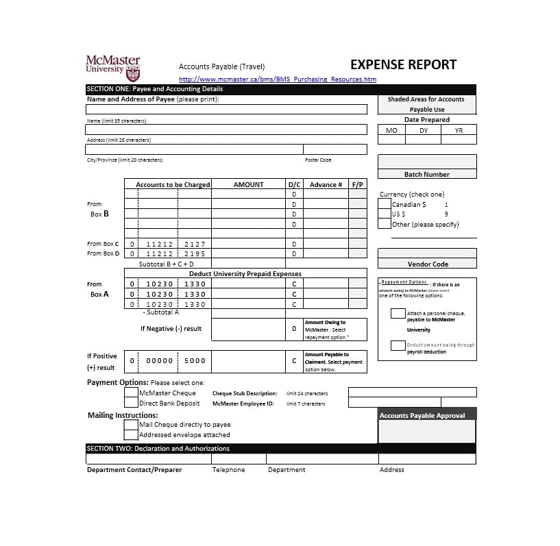 Travel Expense Report Template Travel Expense Report Template