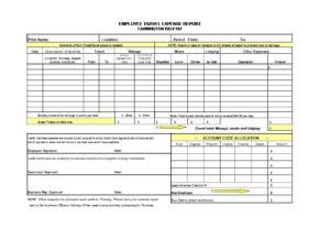 Travel Expense Report Template