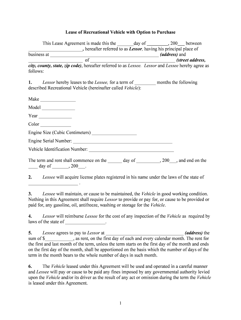 Travel Trailer Rental Agreement Template Sample Travel Trailer Rental Agreement Template Sample