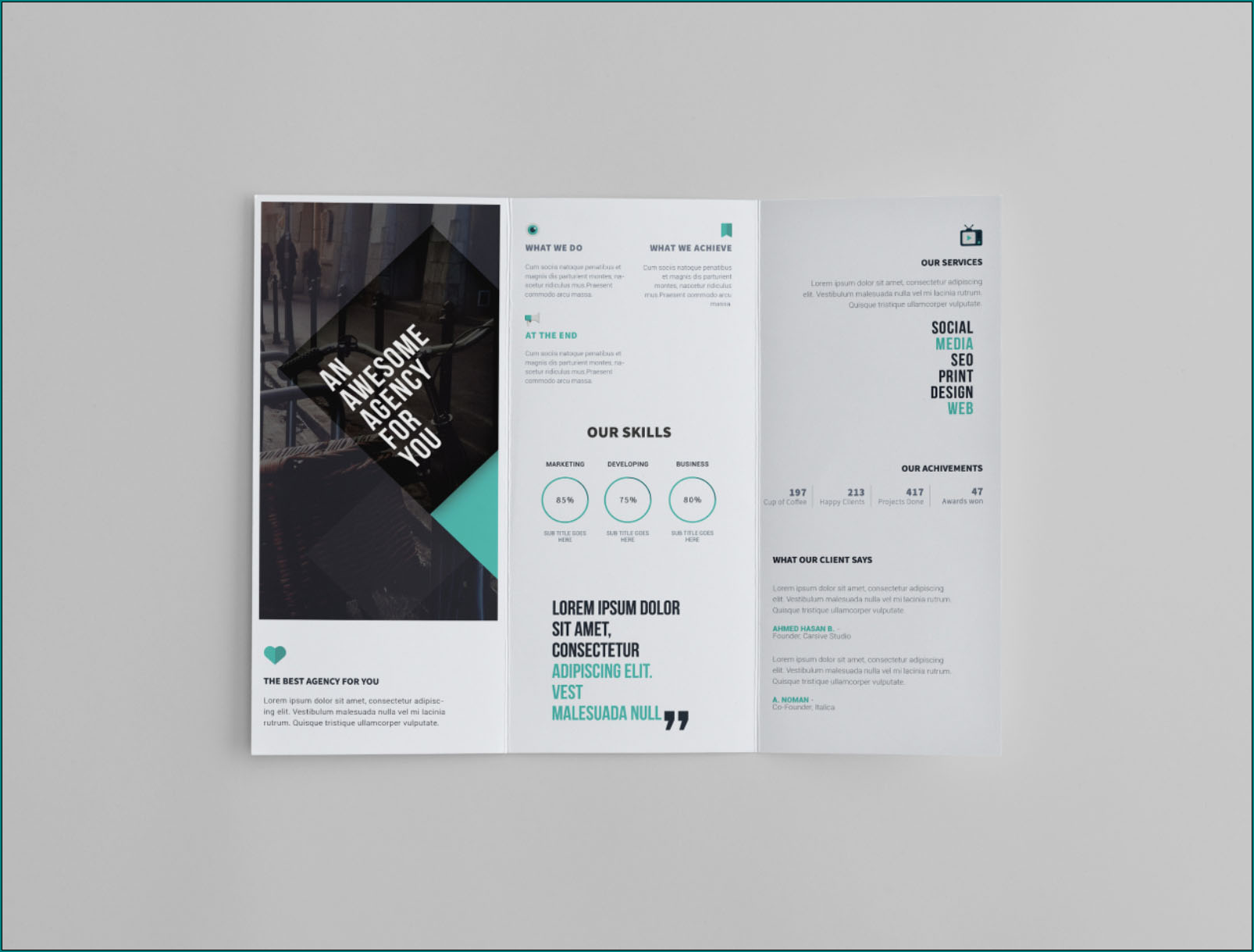 Tri Fold Brochure Template Sample