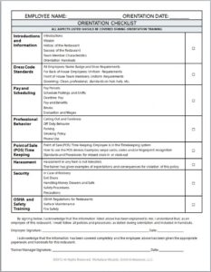 Uniform Checklist Template