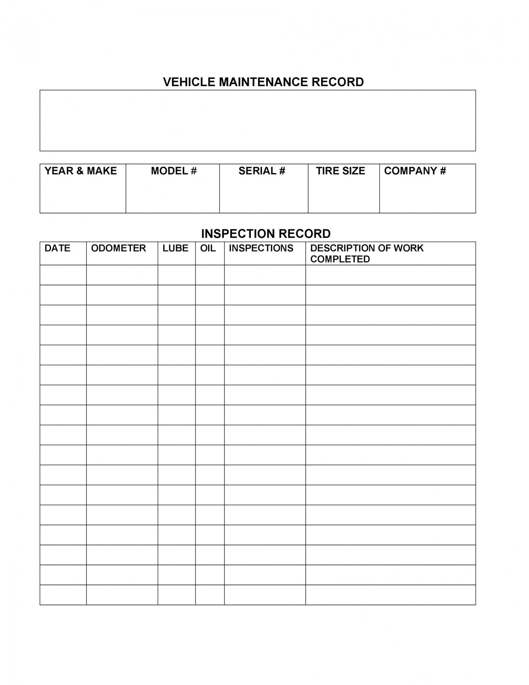 Vehicle Repair Record Worksheet Template Vehicle Repair Record Worksheet Template