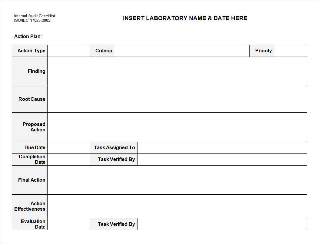 Vendor Internal Audit Checklist Template Word Vendor Internal Audit Checklist Template Word