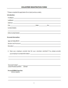 Volunteer Registration Form