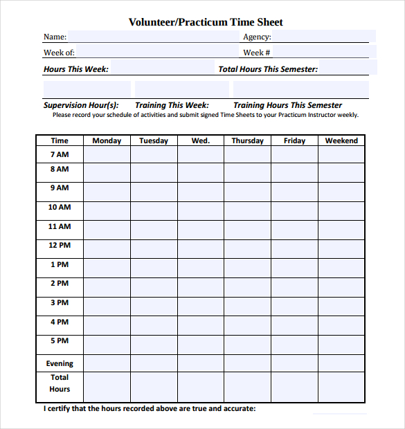 Volunteer Work Hour Schedule Worksheet Template Volunteer Work Hour Schedule Worksheet Template
