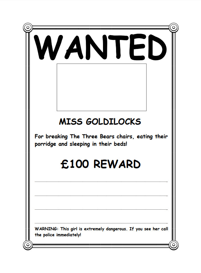 Wanted Poster Template Wanted Poster Template