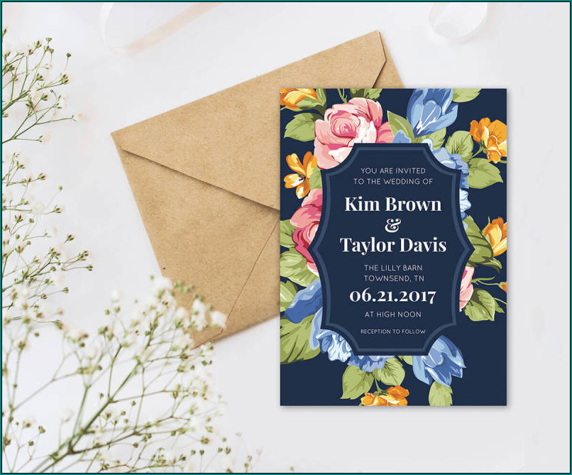 Wedding Invitation Wording Template Example