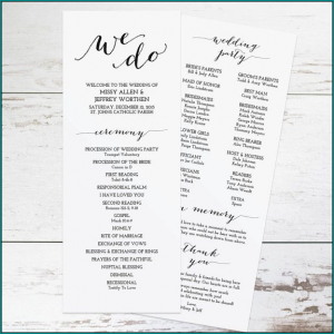 Wedding Program Template Sample
