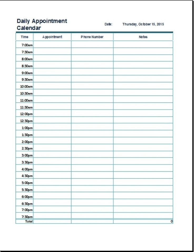 Weekly Appointment Sheet Template Sample Weekly Appointment Sheet Template Sample
