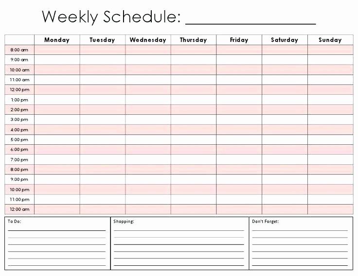 Weekly Appointment Sheet Template Weekly Appointment Sheet Template