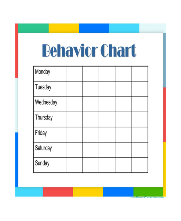 Weekly Behavior Chart Template Sample Weekly Behavior Chart Template Sample