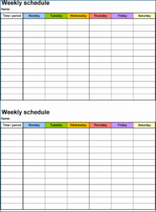 Weekly Planner Template Example