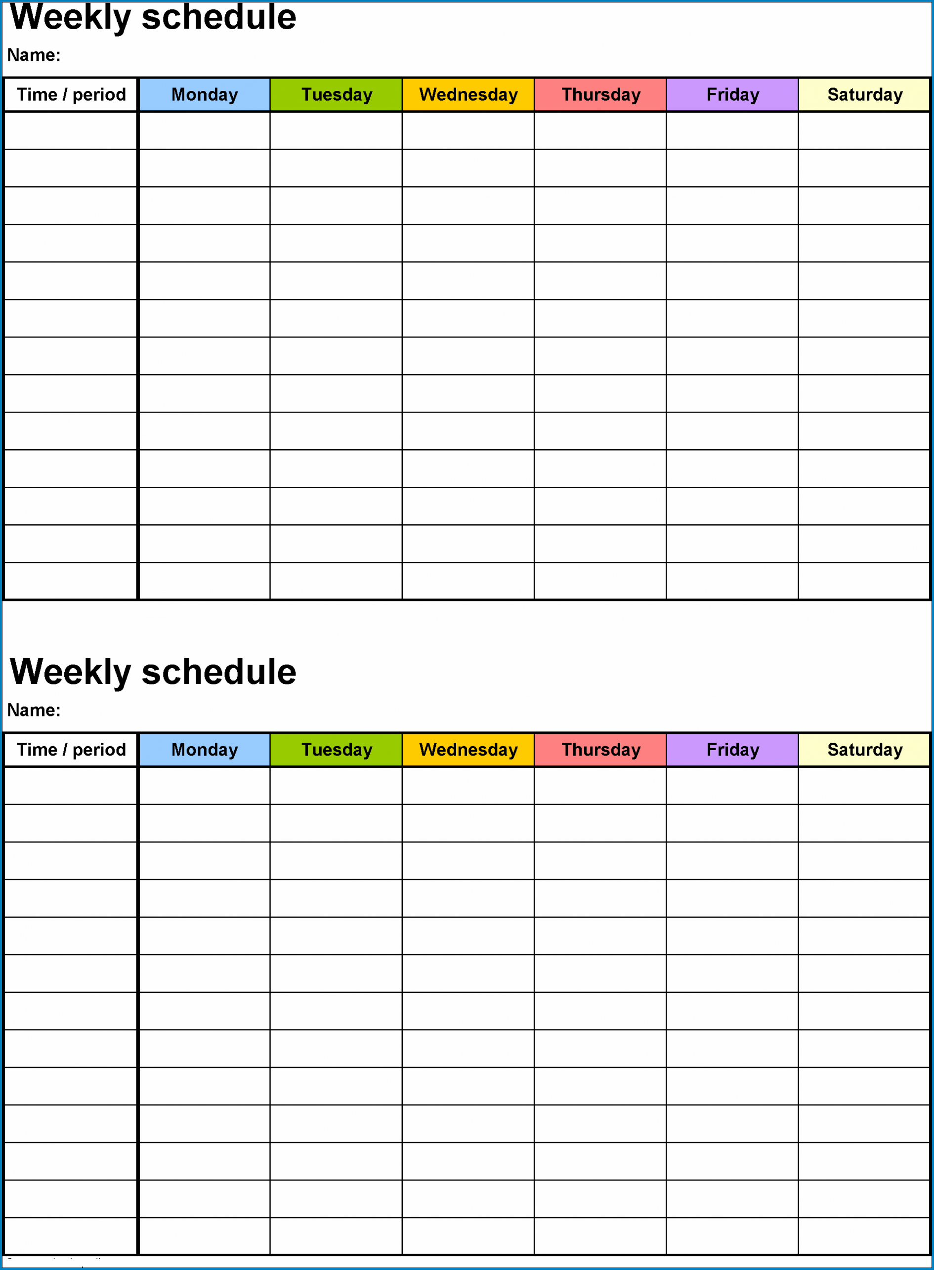 Weekly Planner Template Example Weekly Planner Template Example