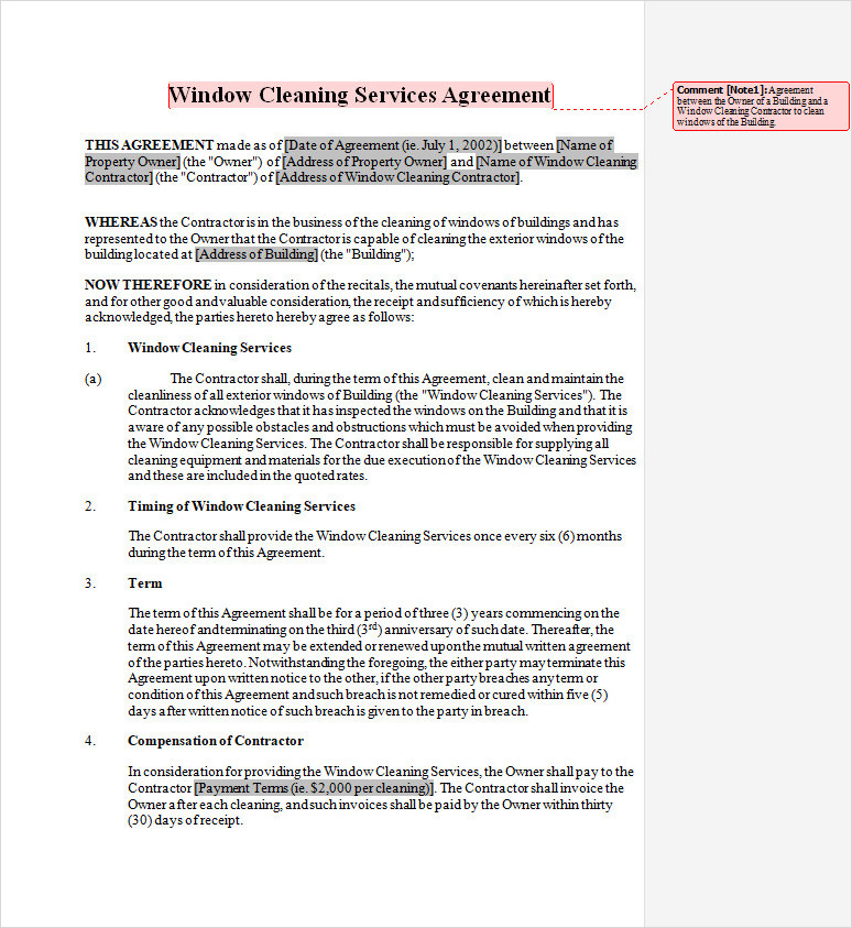 Window-Cleaning-Services-Agreement Template Word Window-Cleaning-Services-Agreement Template Word