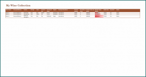 Wine Collection Inventory Template