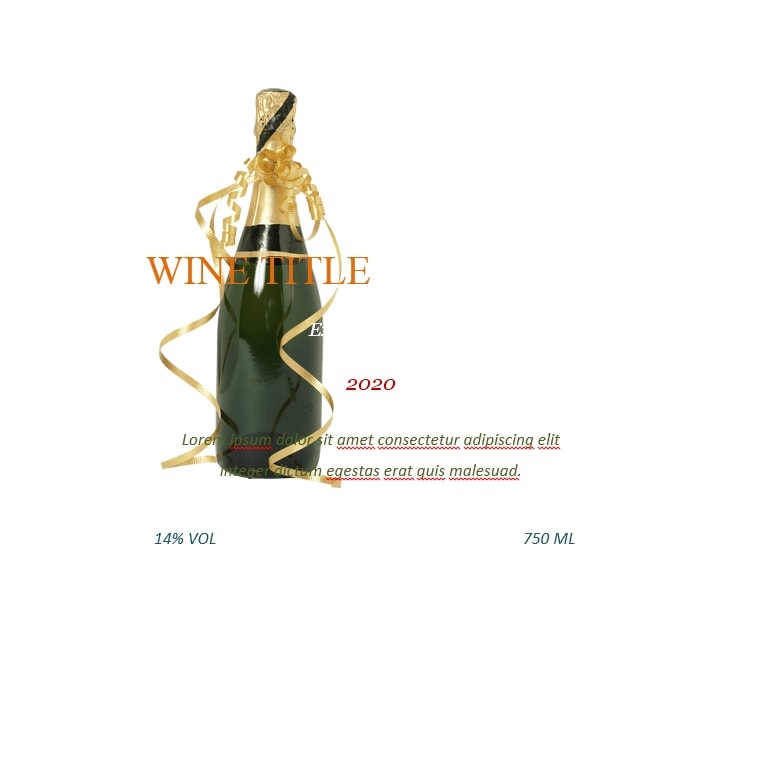 Wine Label Template Wine Label Template