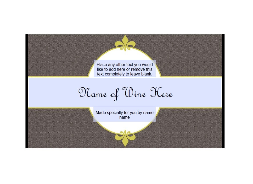 Wine Label Template Wine Label Template