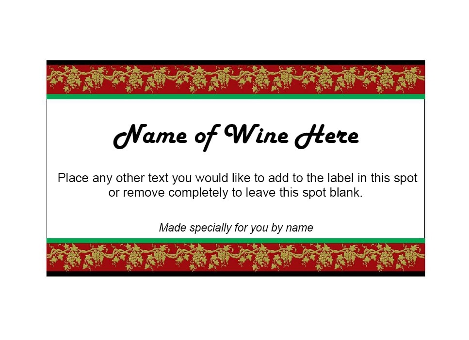 Wine Label Template Wine Label Template