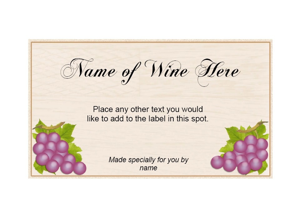 Wine Label Template Wine Label Template