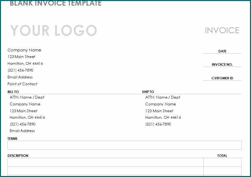 Word Invoice Template