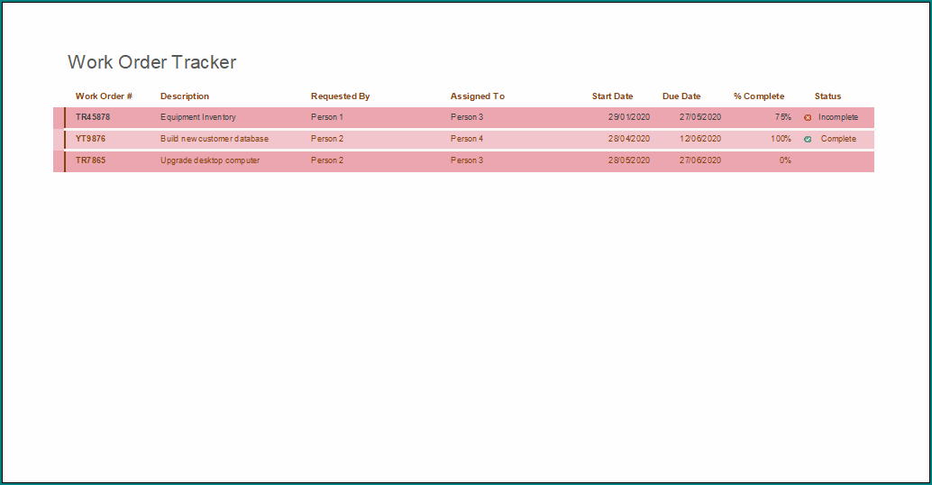 Work Order Template