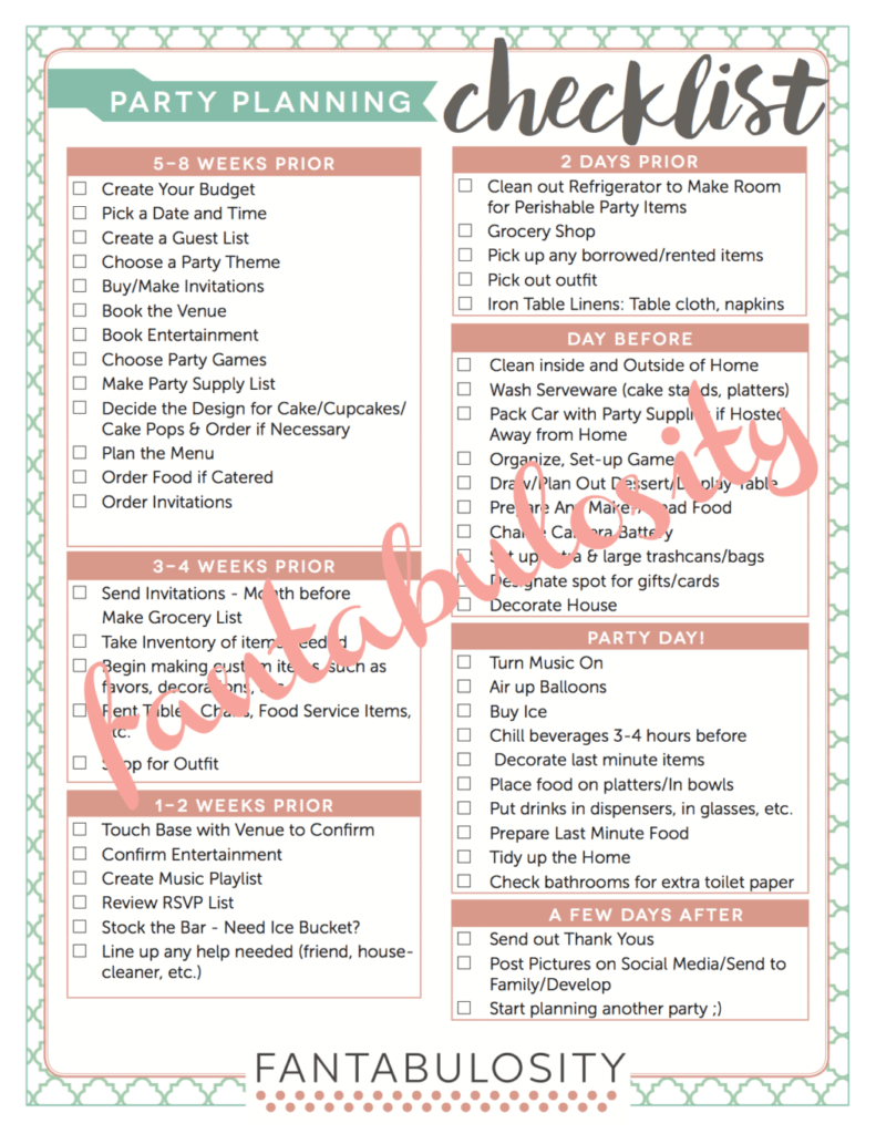 Access my FREE Party Planning Checklist - Fantabulosity Access my FREE Party Planning Checklist - Fantabulosity