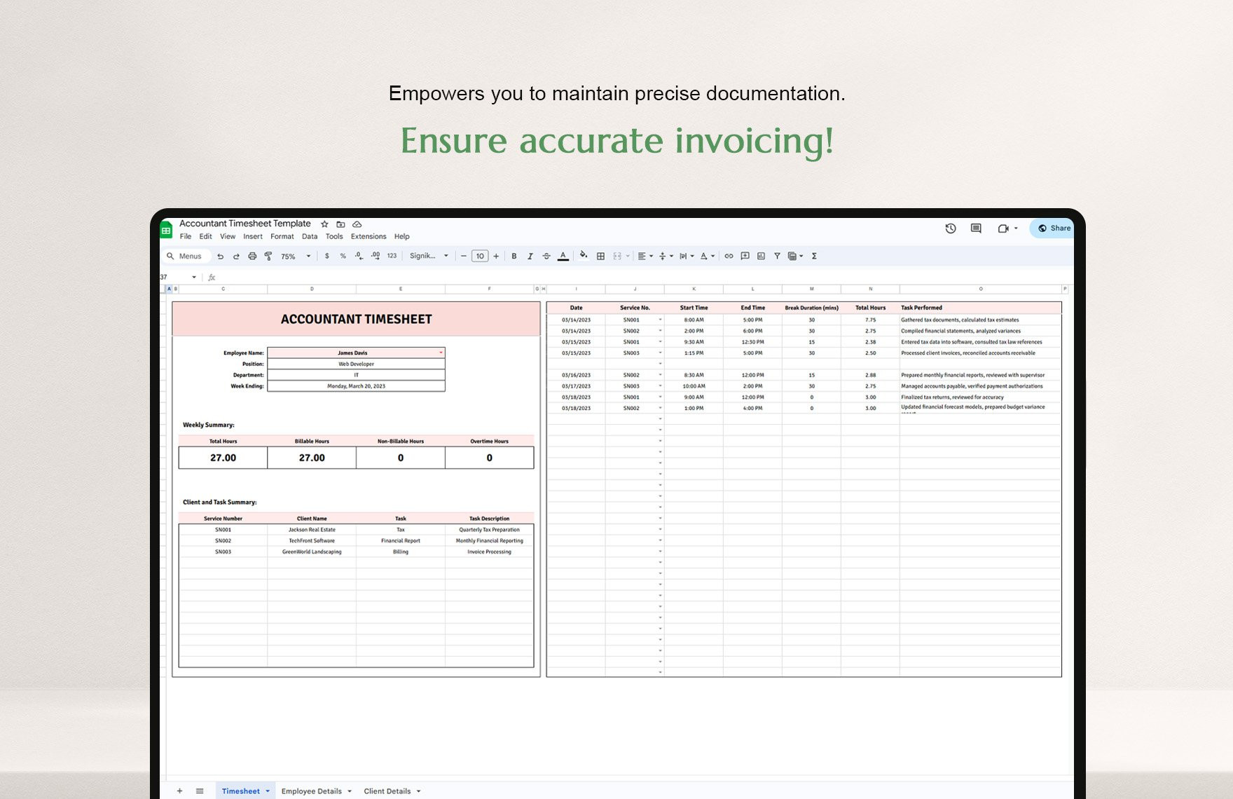 sample accounting timesheet template sample accounting timesheet template