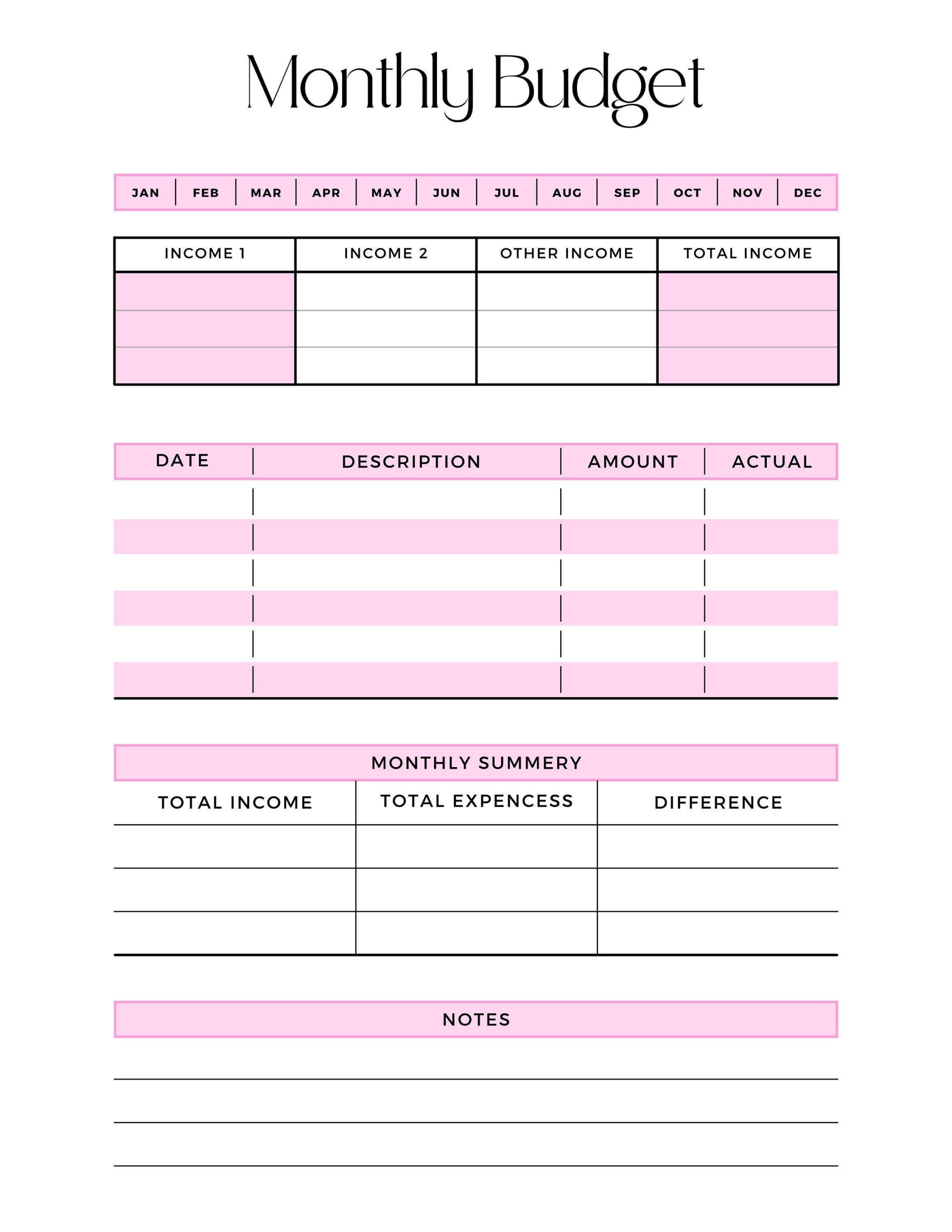 sample cute weekly budget template sample cute weekly budget template