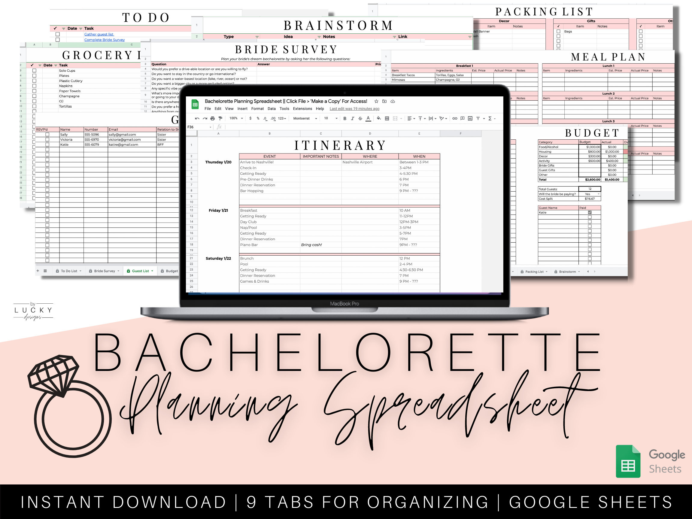 sample bachelorette budget template sample bachelorette budget template
