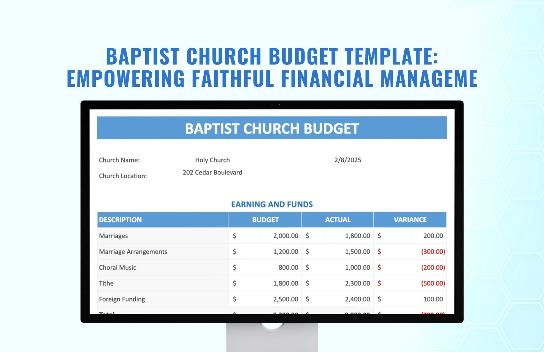 sample southern baptist church budget template sample southern baptist church budget template