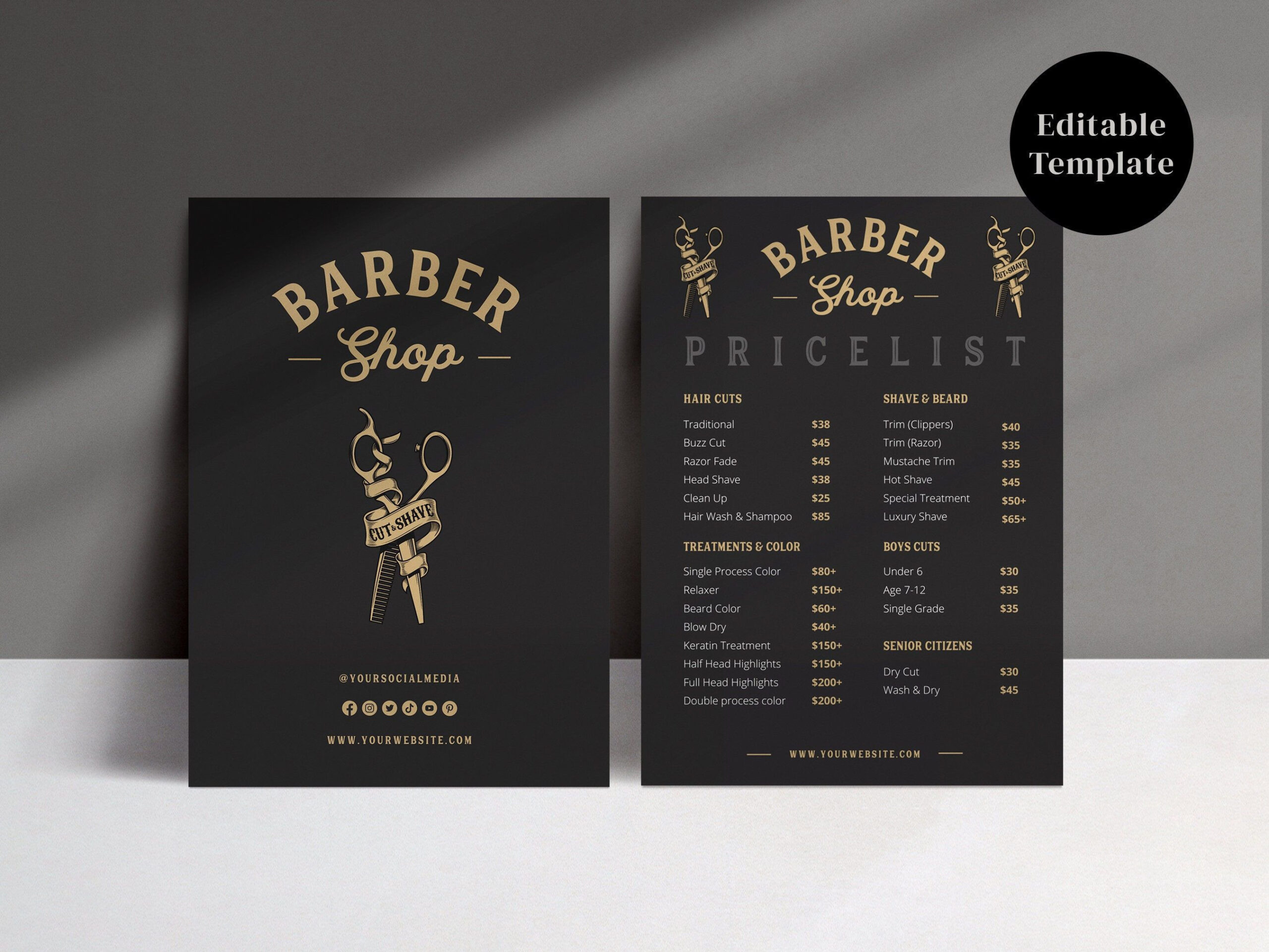 sample Barber Shop Price List Template sample Barber Shop Price List Template