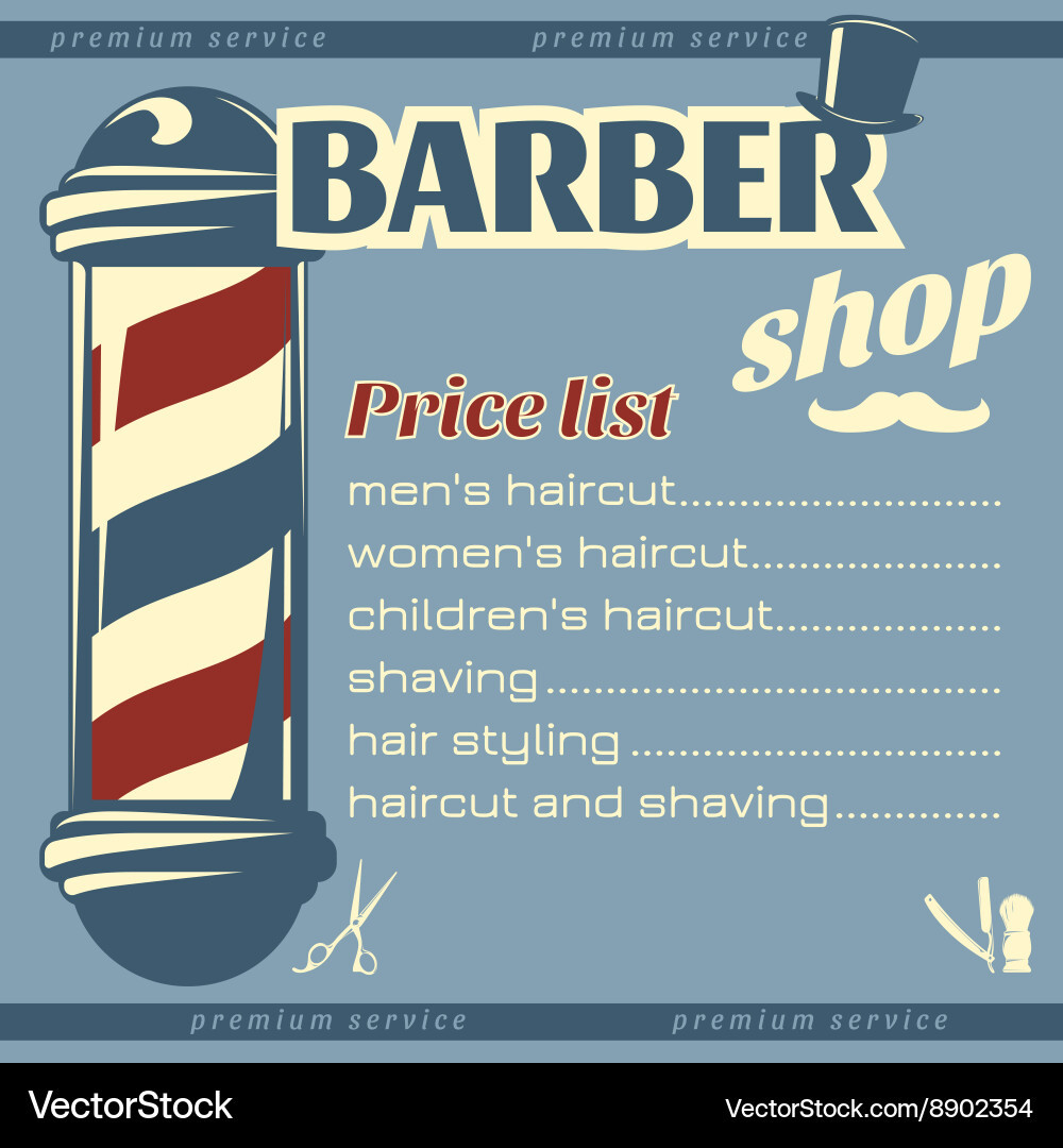sample Barber Shop Price List Template sample Barber Shop Price List Template