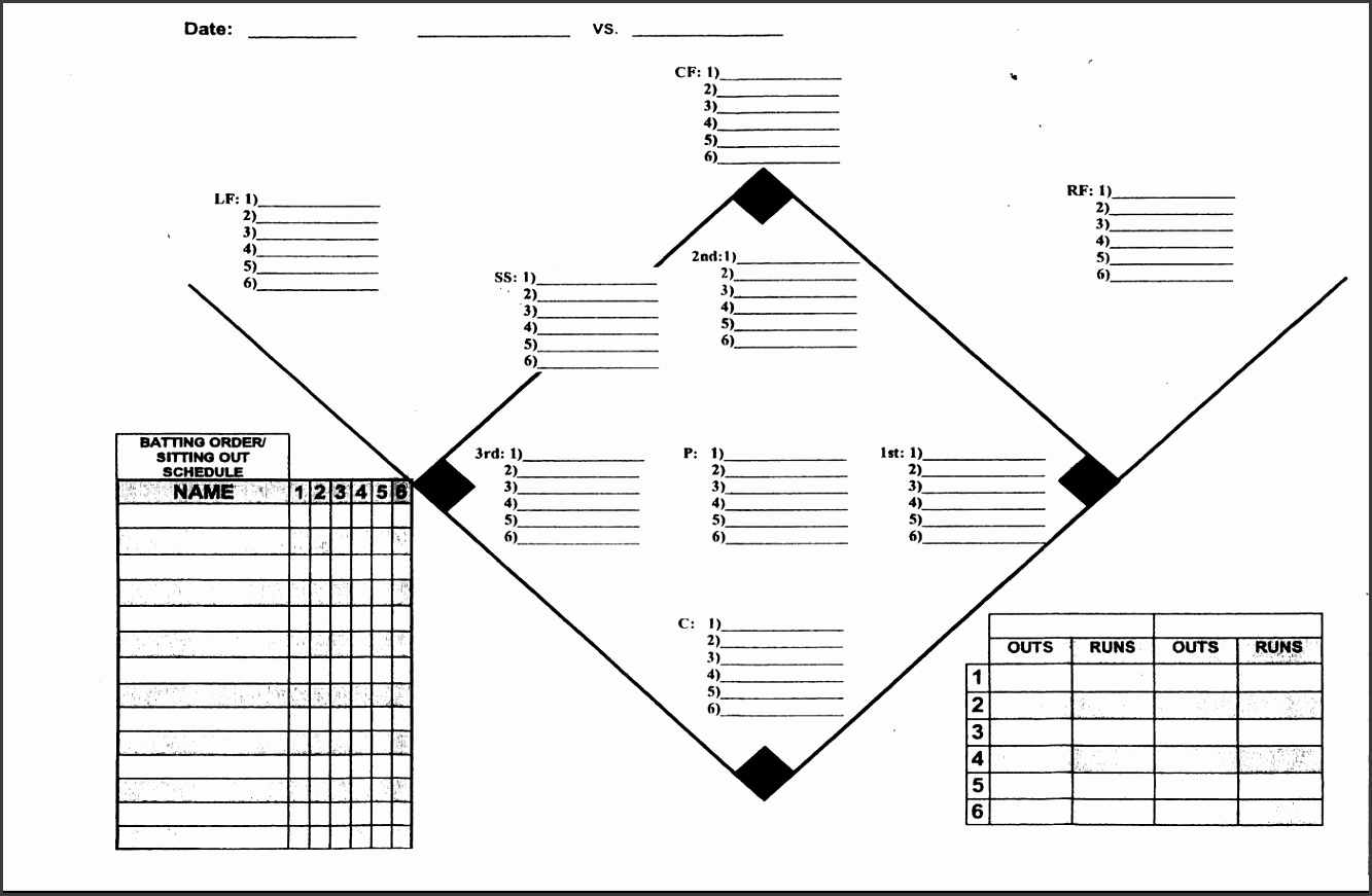 baseball depth chart template sample baseball depth chart template sample