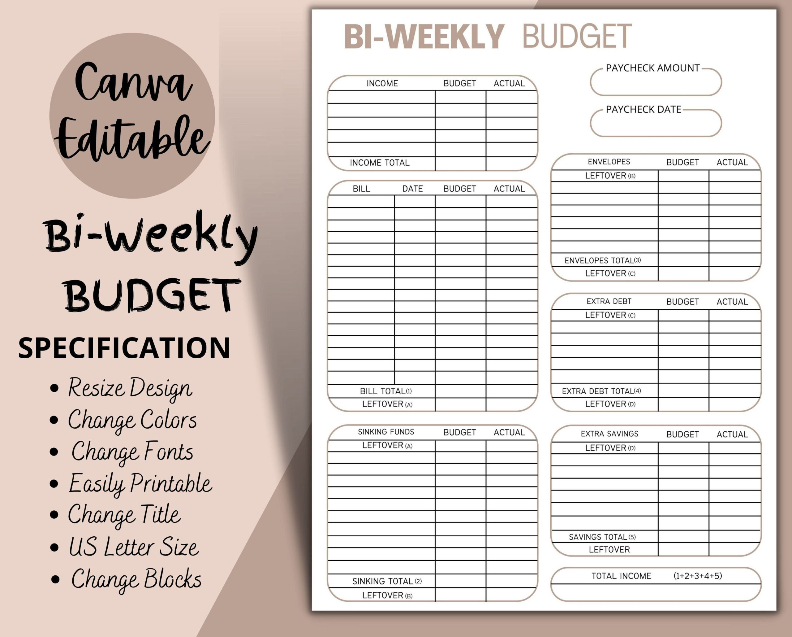 sample bi weekly budget template sample bi weekly budget template