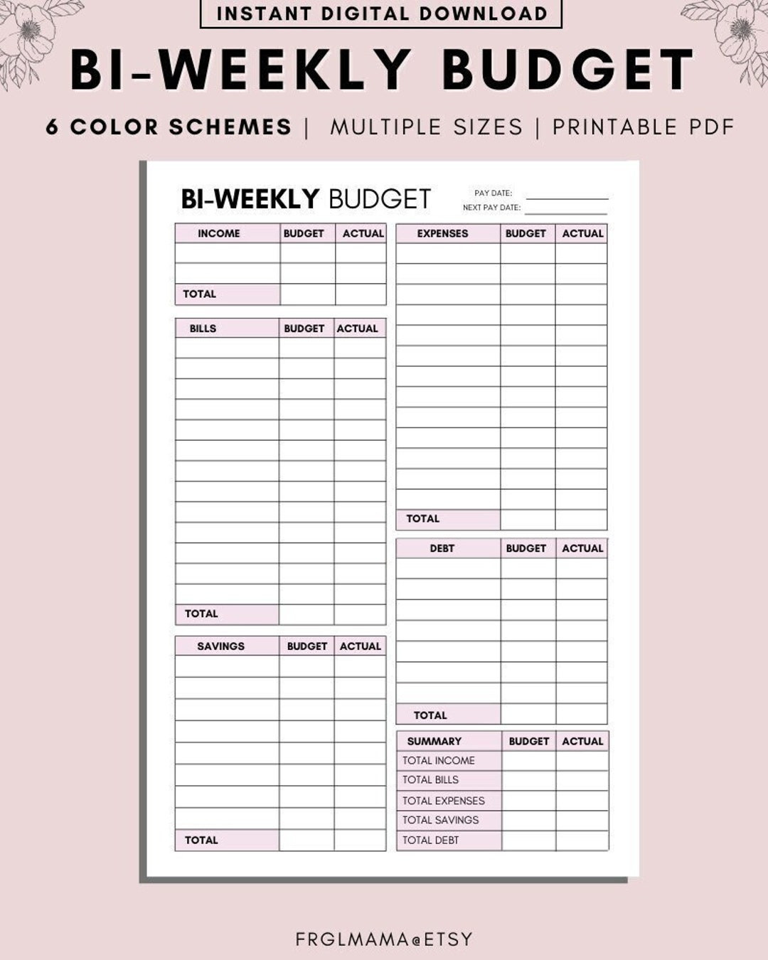 sample bi weekly budget template sample bi weekly budget template