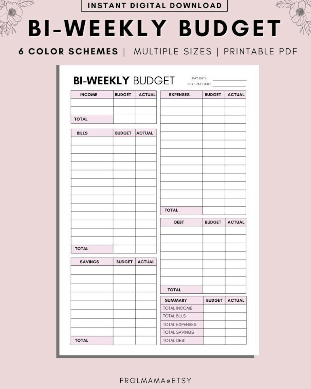 sample biweekly budget template sample biweekly budget template